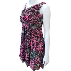 NWT Rare Editions Teen Girl Pink Floral Dress - Size 16 Jr. Single Shoulder